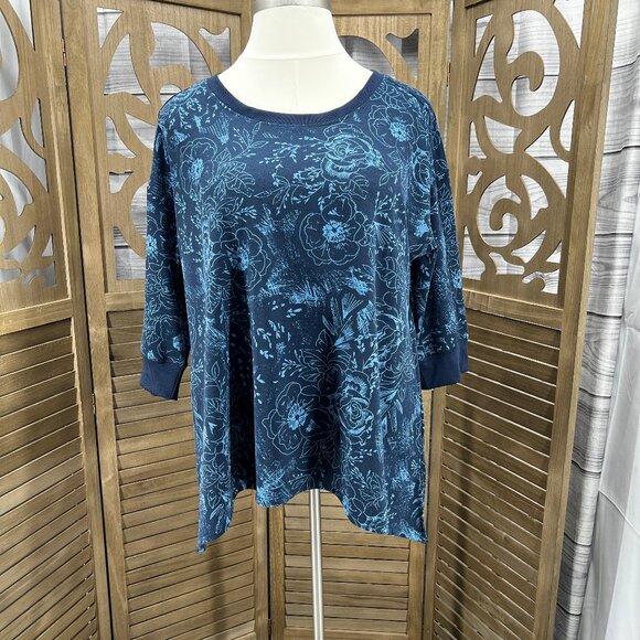 LuLaRoe Floral Crewneck Sweatshirt – Size 1X - Picture 1 of 11